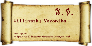 Willinszky Veronika névjegykártya